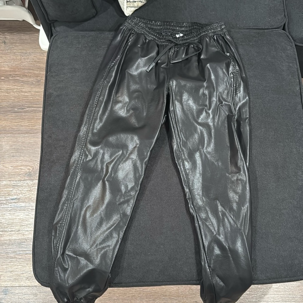 Zara pleather joggers
